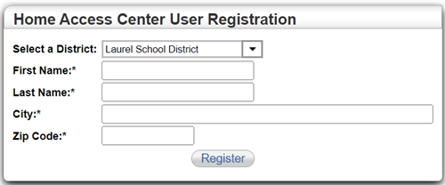 Fill out required info